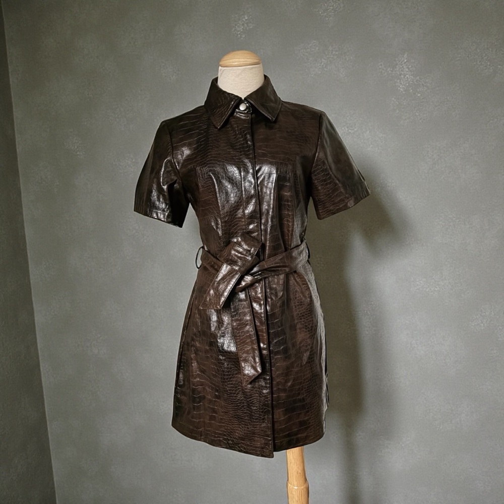 Topshop Brown Mini Dress